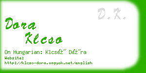 dora klcso business card